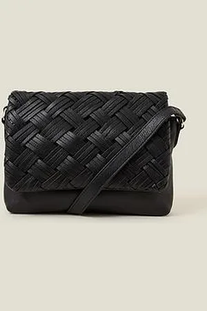 Accessorize Leather Weave Cross Body Bag