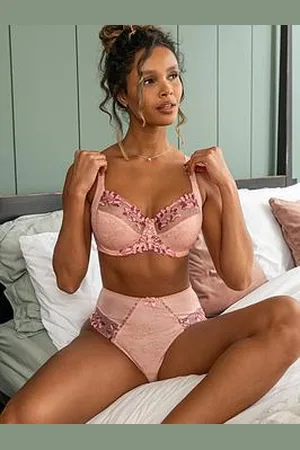 Pour Moi Sofia Lace Embroidered Deep Brief