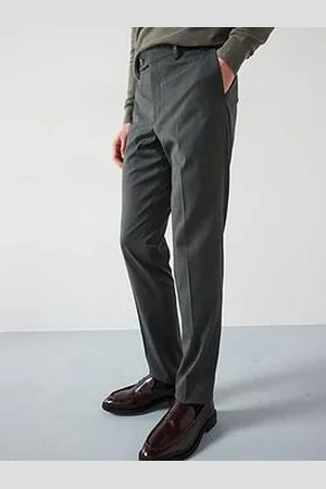 MANGO Milan Formal Regular Fit Suit Trousers - Green