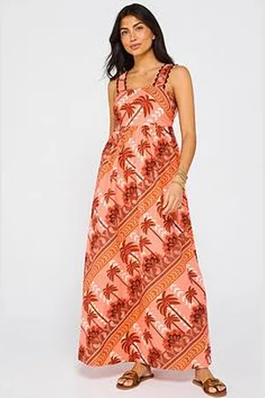 Very Palm Square Neck Maxi Dress