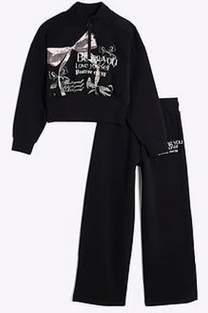 River Island Girls Ri Waistband Hoodie Set