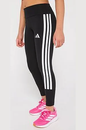 adidas Junior Girls Train Essentials 3 Stripe Tights