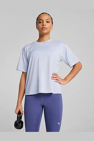 PUMA Womens Training Essential Relaxed T-Shirt - Purple