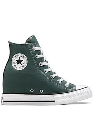 Converse Womens Chuck Taylor All Star Wedge Canvas Hi True Nature/White/Green