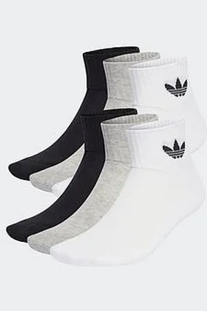 adidas Womens Mid Ankle Socks 6 Pairs - White