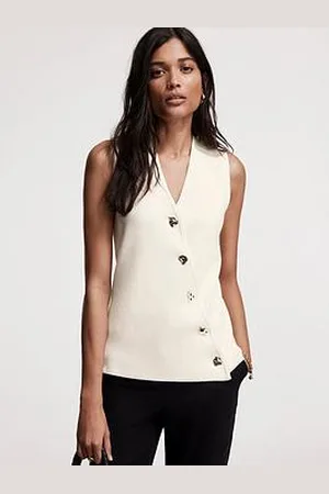 mint&berry Ivory Clean Knit Waistcoat
