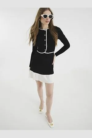 River Island Long Sleeve Knitted Mini Dress