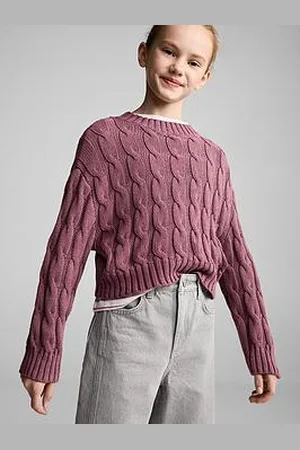 MANGO Girls Cable Knitted Jumper