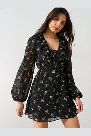 Very Floral Printed Dobby Mini Dress