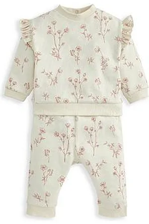 Mamas & Papas Baby Girls 2 Piece Floral Print Sweatshirt & Leggings Set