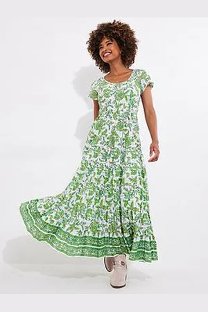 Joe Browns Hannah Floral Crinkle Cotton Maxi Dress
