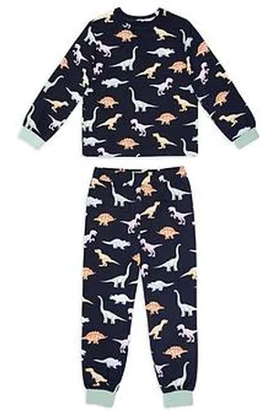Chelsea Peers Kids Dinosaur Print Long Pyjama Set