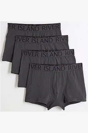 River Island Pack Of 4 Cotton Stretch Ri Trunks