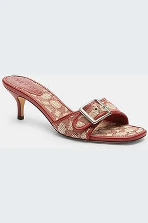 Coach Margot Signature Textile Jacquard Sandals