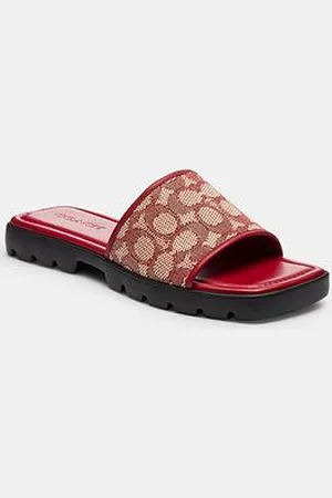 Coach Florence Signature Textile Jacquard Sandals