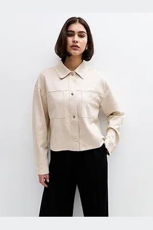 New Look Stone Faux Suede Unlined Jacket