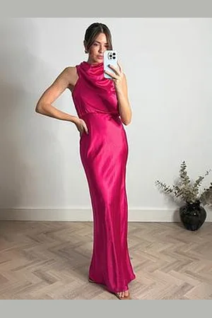 Style Cheat Satin Midi Dress