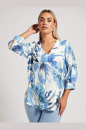 Yours Pleated Front Abstract Print Blouse