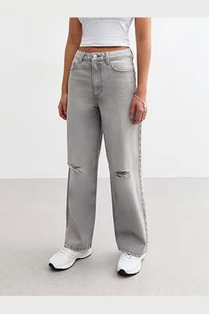 New Look Girls Grey Cleo Wide Leg Jeans