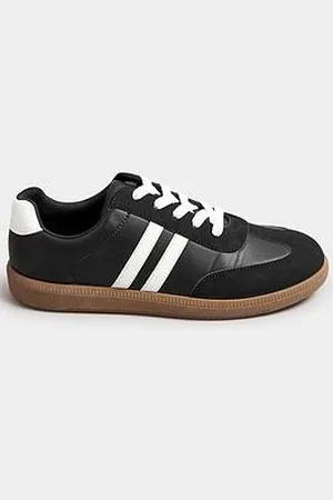 Yours Extra Wide Fit Retro Stripe Trainer