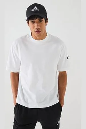 adidas Mens Essentials Fit 3 Bar Logo T-Shirt - White