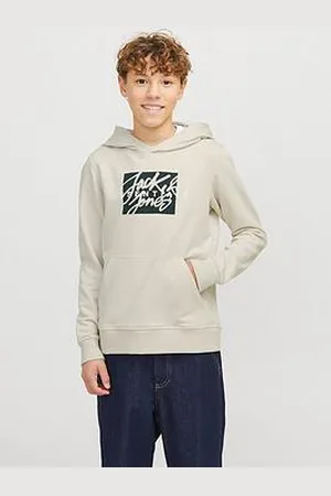 JACK & JONES Boys Colton Sweat Hoodie - Beige