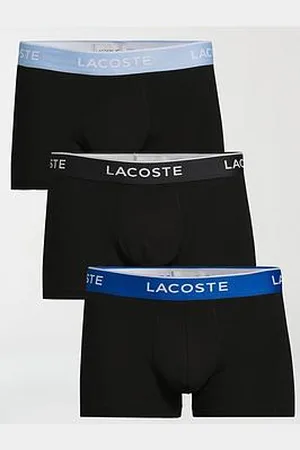 Lacoste 3-Pack Of Stretch Cotton Logo Waist Trunks