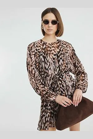 River Island Belted Print Mini Dress