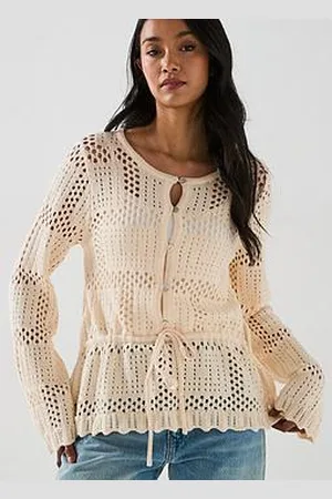 Very Cotton Rich Crochet Knitted Top