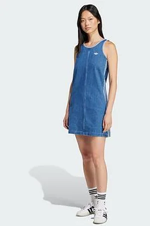 adidas Adicolor Denim 3-Stripes Tank Dress