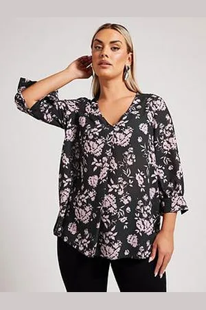 Yours Curve Watercolour Pleat Blouse