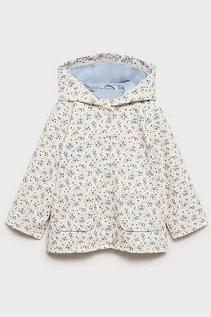 MANGO Younger Girls Floral Rubberised Rain Coat