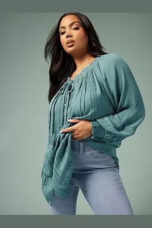 Yours Curve Boho Pintuck Blouse