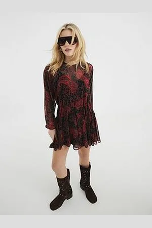 River Island Belted Print Mini Dress