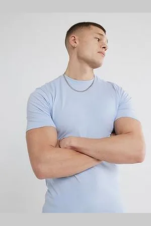 River Island Essentials Muscle Fit T-Shirt - Blue