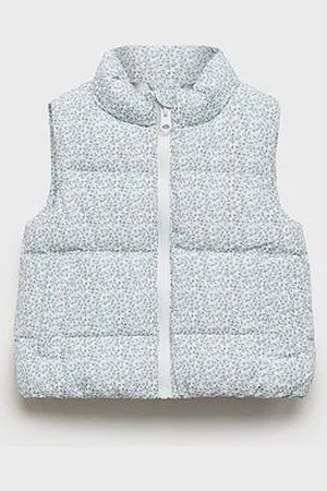 MANGO Younger Girls Floral Printed Gilet