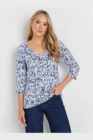 Long Tall Sally Ditsy Pintuck Henley