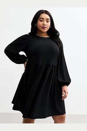 New Look Curves Crinkled Texture Mini Dress