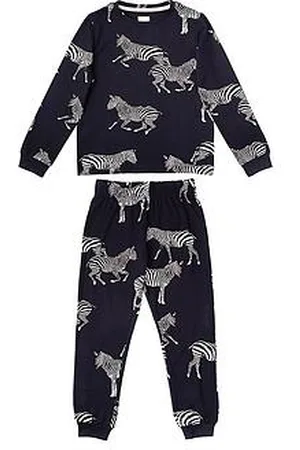 Chelsea Peers Kids Unisex Zebra Print Long Pyjama Set