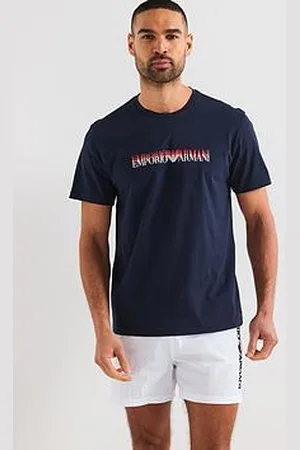 Emporio Armani Linear Logo Print T-Shirt