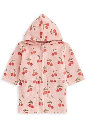 Mamas & Papas Baby Girls Cherry Print Zip Towelling Poncho