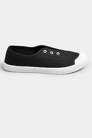 Yours Wide Fit Lace-Less Canvas Pumps