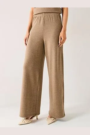 Very Wide Leg Textured Trousers Co-Ord