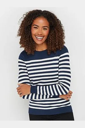 M&Co Striped Crew Neck Jumper