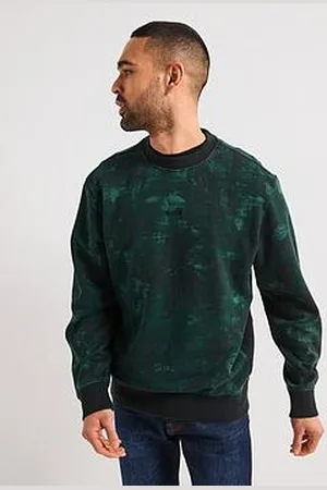 HUGO BOSS We Jungle Relaxed Fit Camo Crew Sweatshirt - Dark Green
