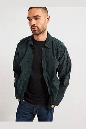 HUGO BOSS Leejay 1 M Oversized Fit Zip Overshirt - Dark Green