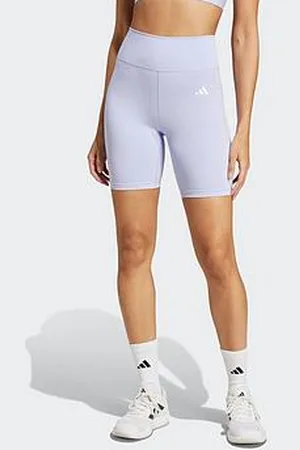 adidas Womens Training Optime Essentials 7Inch Bike Shorts - Purple