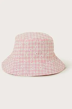 Monsoon Baby Girls Check Floppy Bucket Hat