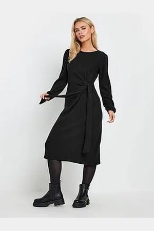 M&Co Petite Side Tie Midi Dress