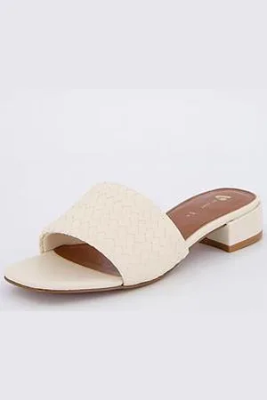 Very Weave Low Heel Sliders - Cream